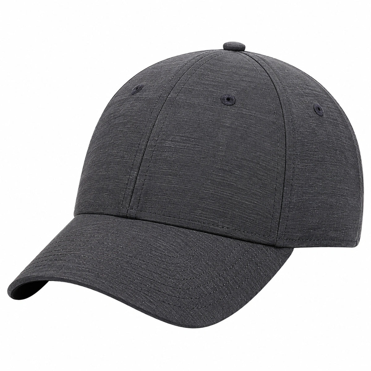 Gorra de béisbol talla única de tejido textil gris oscuro con visera curva