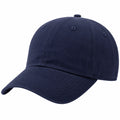 Gorra de béisbol talla única de algodón azul marino con visera curva