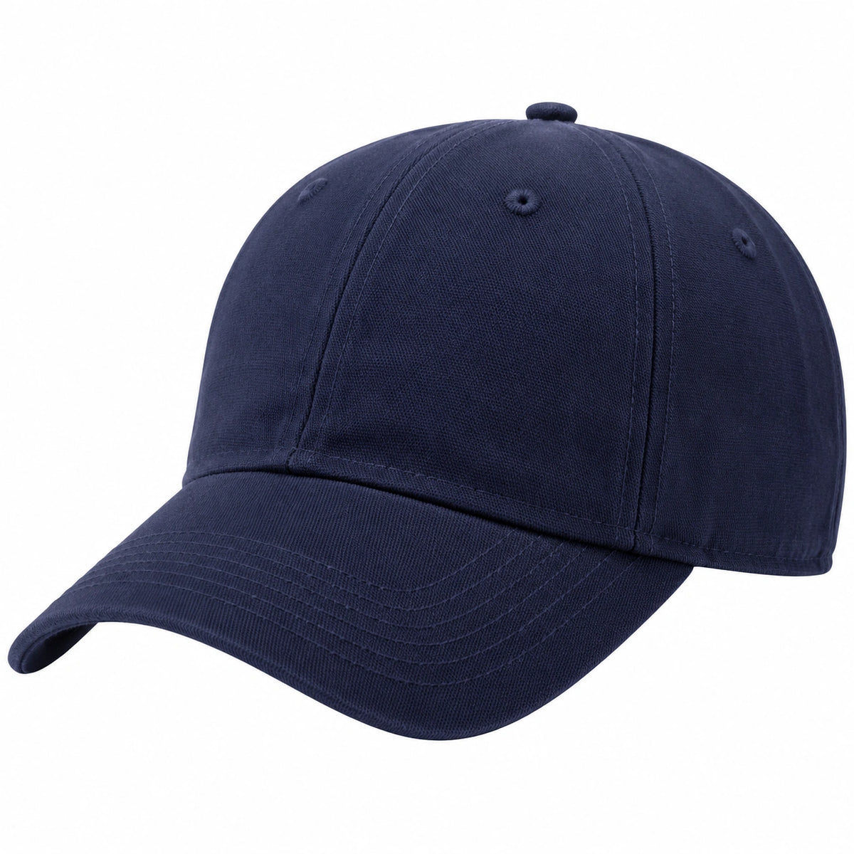 Gorra de béisbol talla única de algodón azul marino con visera curva