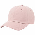 Gorra de béisbol talla única de tejido rosa con visera curva para uso diario