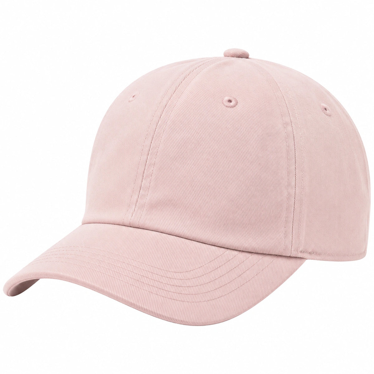 Gorra de béisbol talla única de tejido rosa con visera curva para uso diario