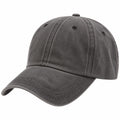 Gorra de béisbol talla única de algodón gris oscuro con visera curva estilo casual