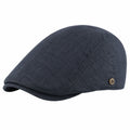 Gorra plana talla única de tejido azul marino - estilo clásico para uso diario