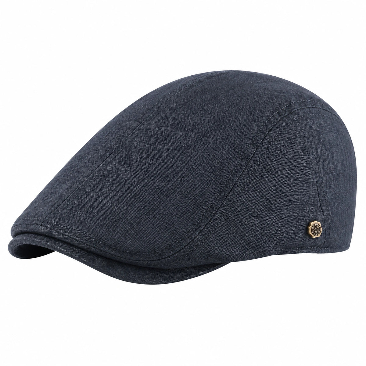 Gorra plana talla única de tejido azul marino - estilo clásico para uso diario