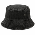 Sombrero bucket talla única de tejido vaquero negro con ala para uso diario