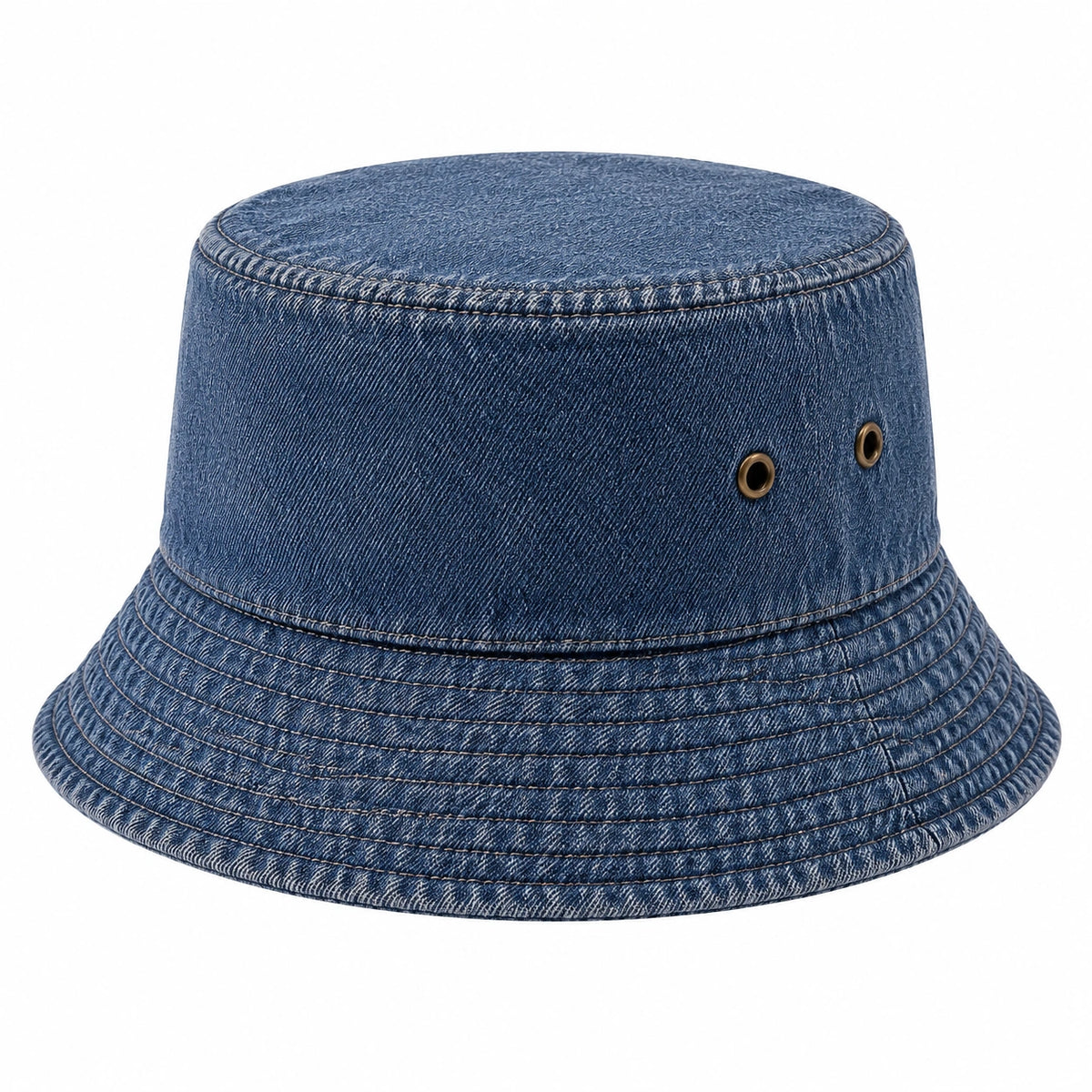 Sombrero pescador talla única de tejido vaquero azul con ala ancha estilo casual