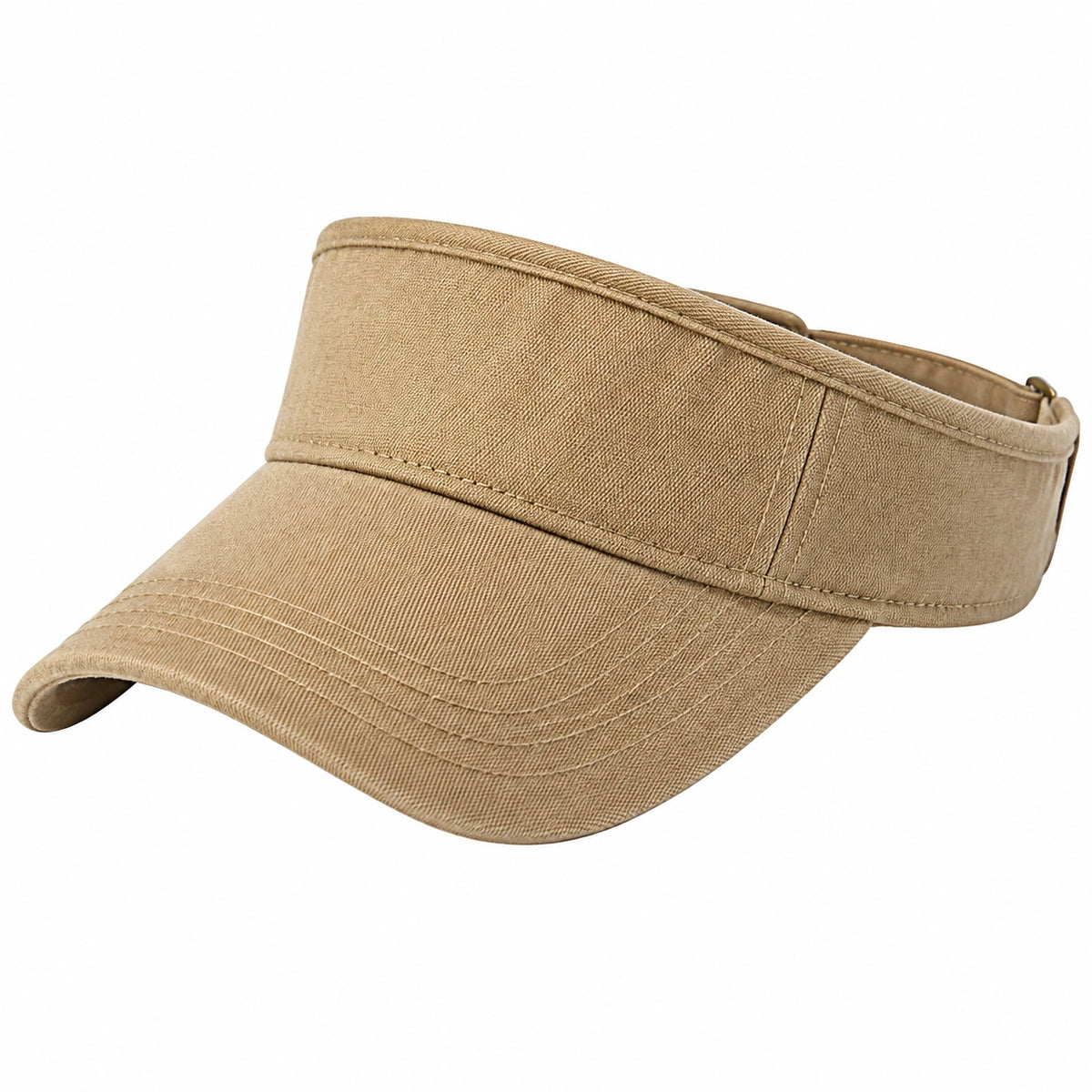 Visera beige de tejido talla única - diseño ajustable para uso diario