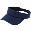 Visera deportiva talla única de tejido azul marino con banda elástica para exterior